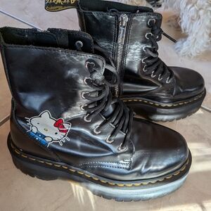 Limited Edition Dr. Martens Black Hello Kitty Combat Boots